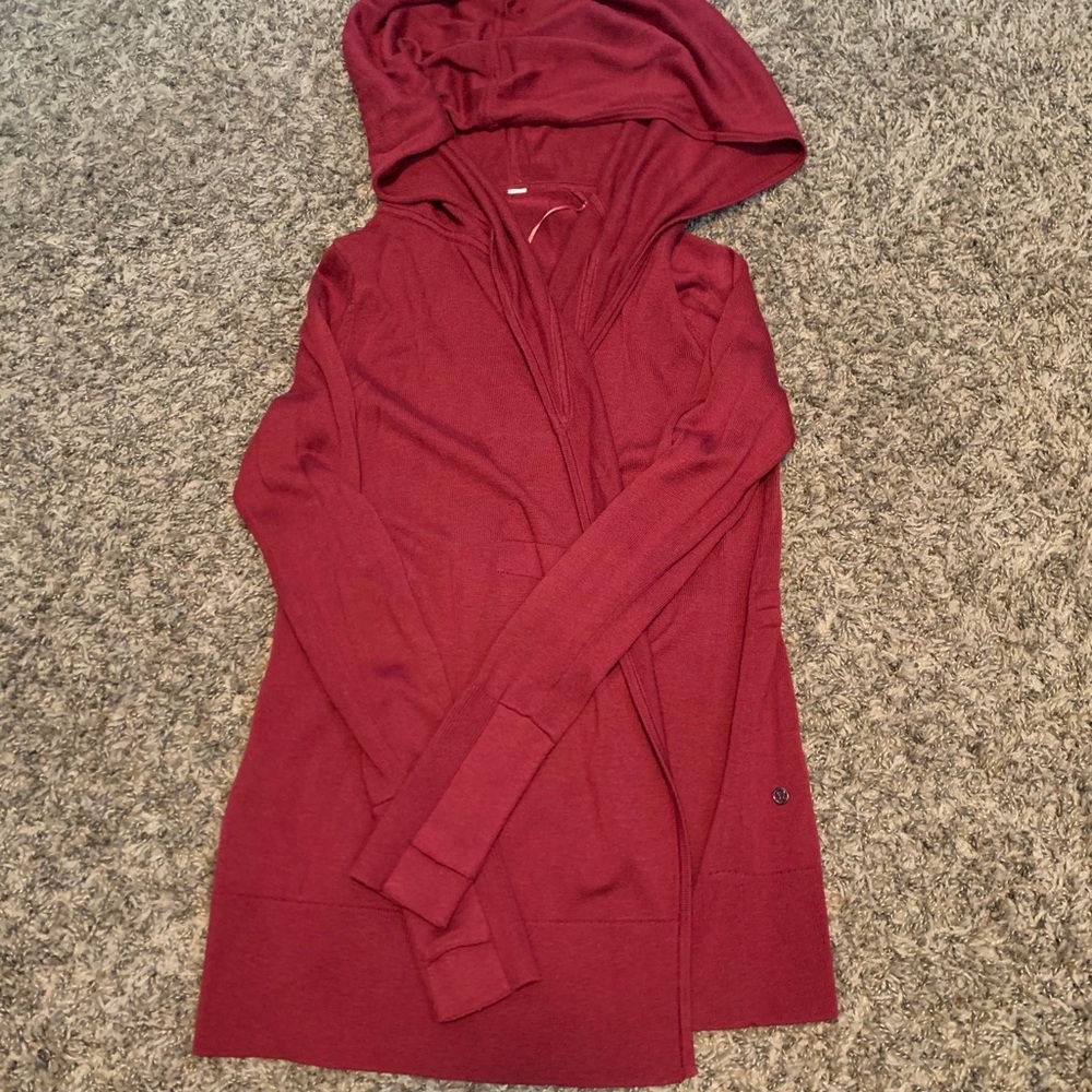 Lululemon burgundy cinch waist cardigan